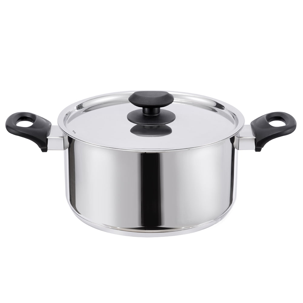 24*18CM Duplex latus manubrium 18/8 S/S operculum stockpot JY-2418RS